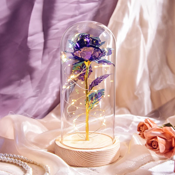 Beauty and the Beast Galaxy Rose – LED Flower Gift for Women