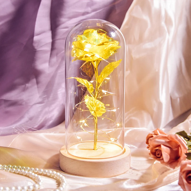 Beauty and the Beast Galaxy Rose – LED Flower Gift for Women