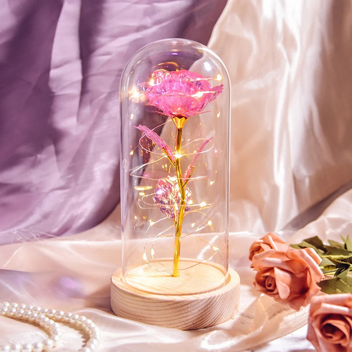 Beauty and the Beast Galaxy Rose – LED Flower Gift for Women