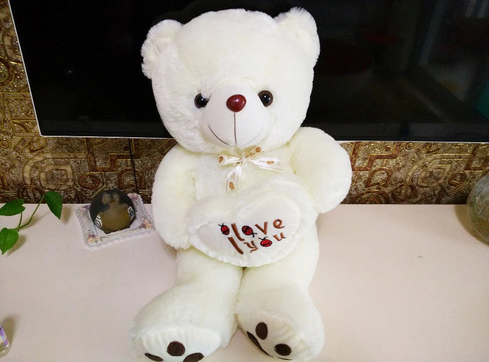 Love Heart Holding Teddy Bear Plush Toy – Lovers & Kids