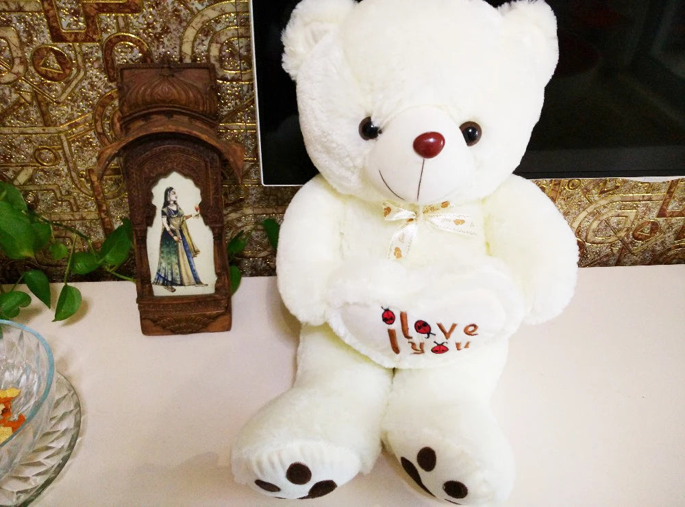 Love Heart Holding Teddy Bear Plush Toy – Lovers & Kids