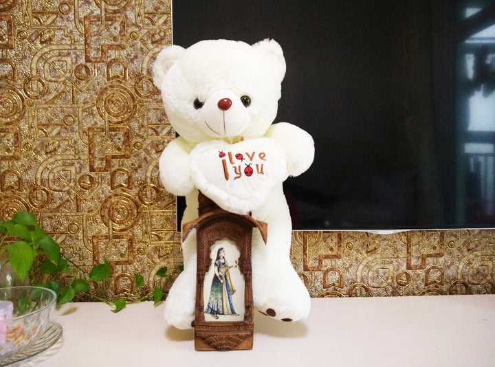 Love Heart Holding Teddy Bear Plush Toy – Lovers & Kids