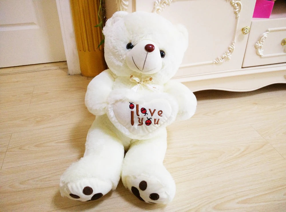 Love Heart Holding Teddy Bear Plush Toy – Lovers & Kids