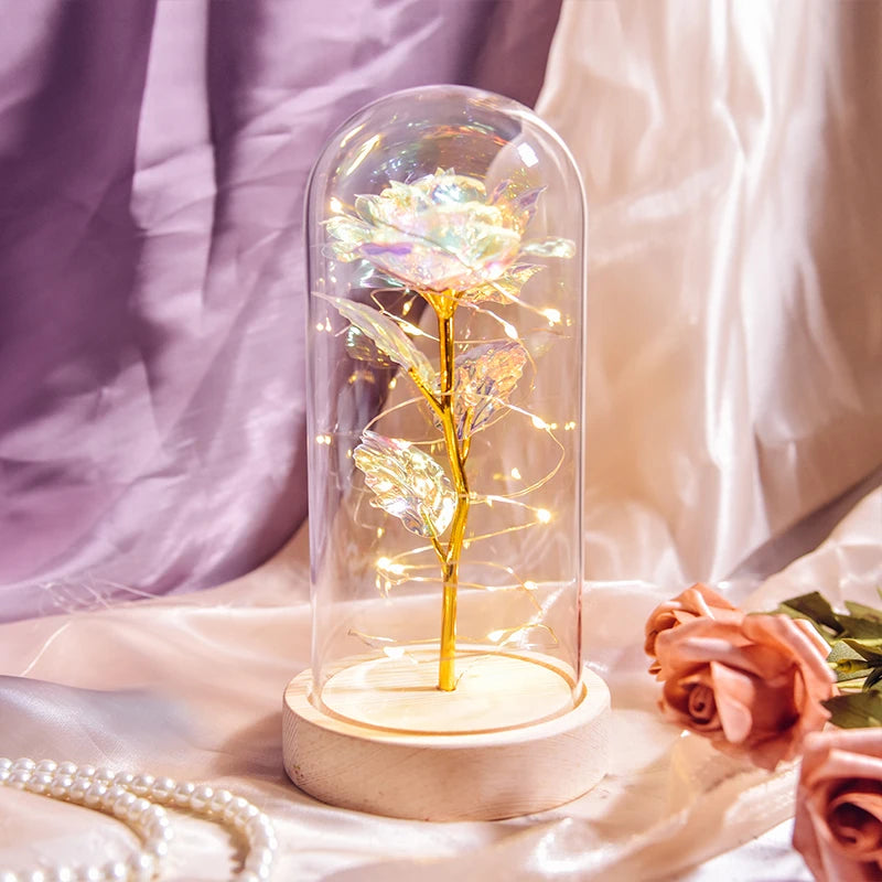 Beauty and the Beast Galaxy Rose – LED Flower Gift for Women