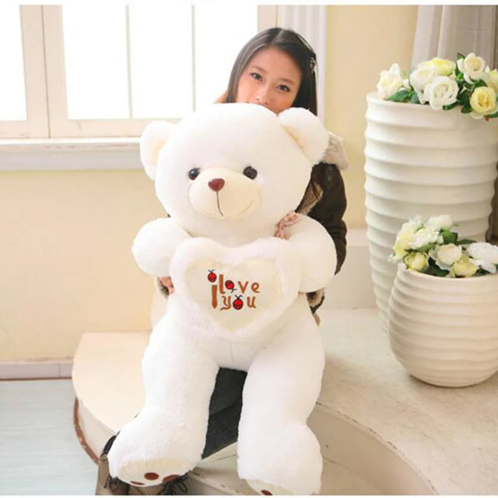 Love Heart Holding Teddy Bear Plush Toy – Lovers & Kids