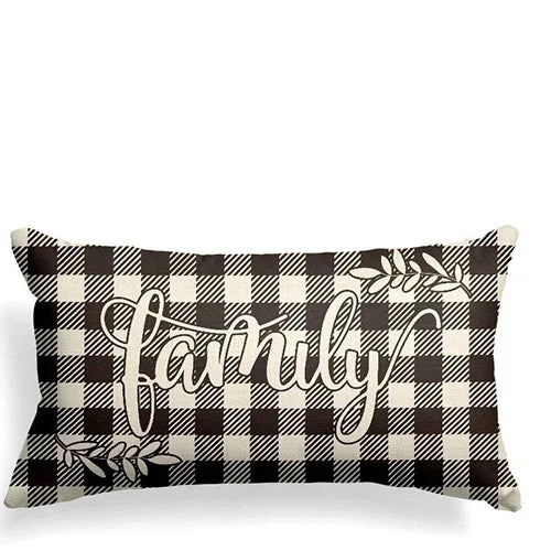 Plaid Valentine's Day Pillowcase – Sofa Cushion Cover