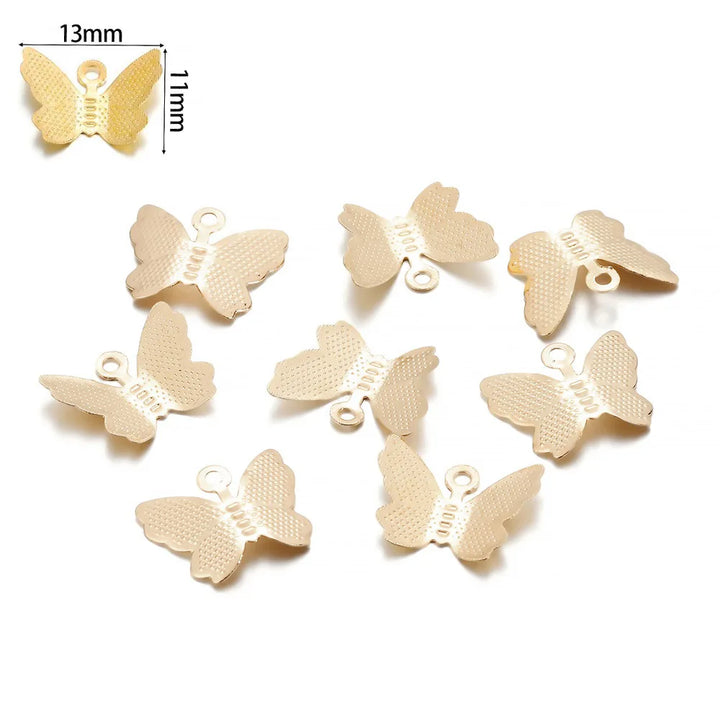 100pcs Butterfly Metal Accessories – DIY Earrings & Pendants