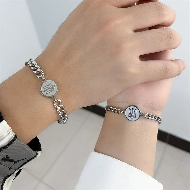 2PCS Ukraine Map Heart Couple Bracelets – Friendship Jewelry