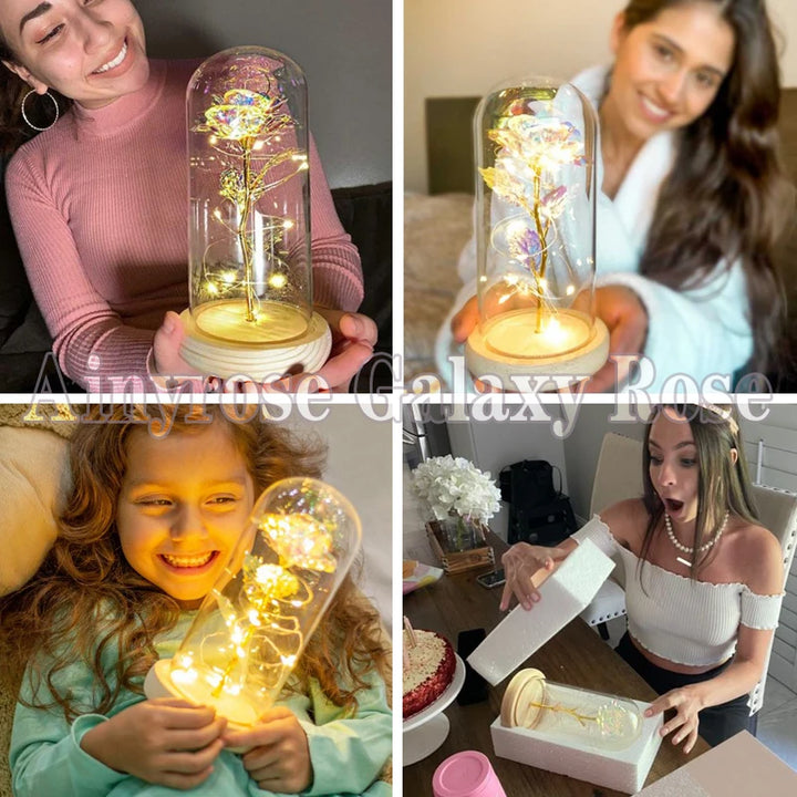 Beauty and the Beast Galaxy Rose – LED Flower Gift for Women