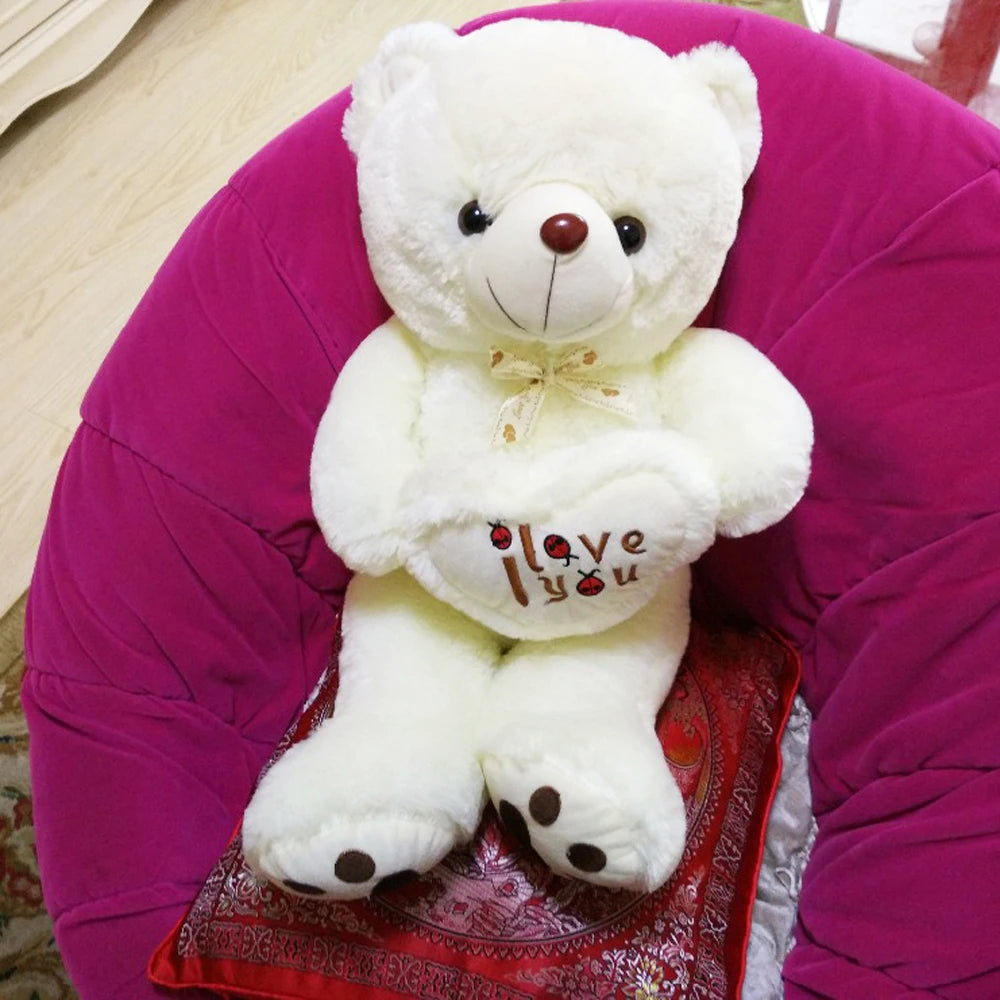 Love Heart Holding Teddy Bear Plush Toy – Lovers & Kids