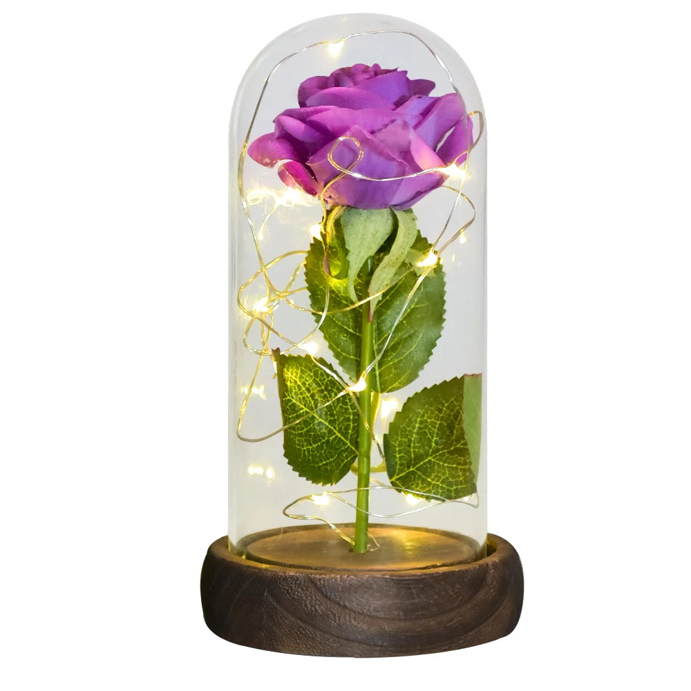 Beauty and the Beast Galaxy Rose – LED Flower Gift for Women