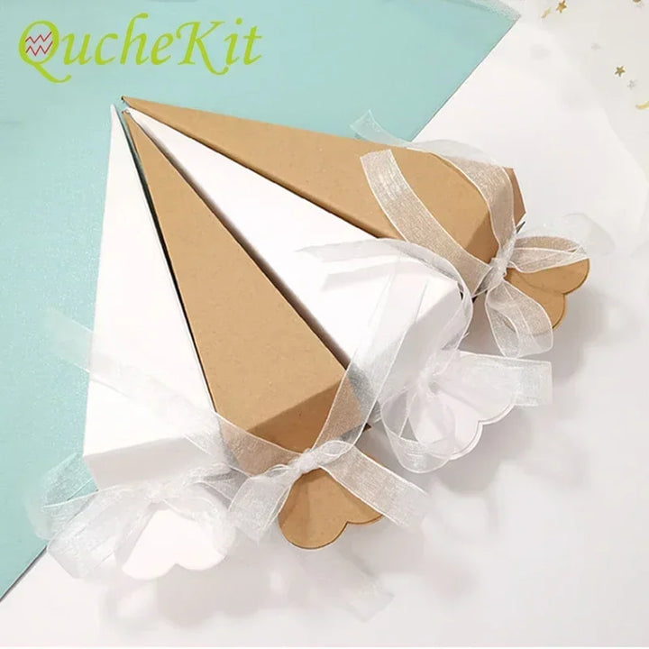 Ice Cream Cone Candy Box – Wedding & Party Favor (20/50/100pcs)