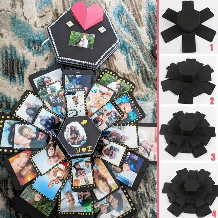 DIY Explosion Photo Album Box – Anniversary & Valentine's Gift