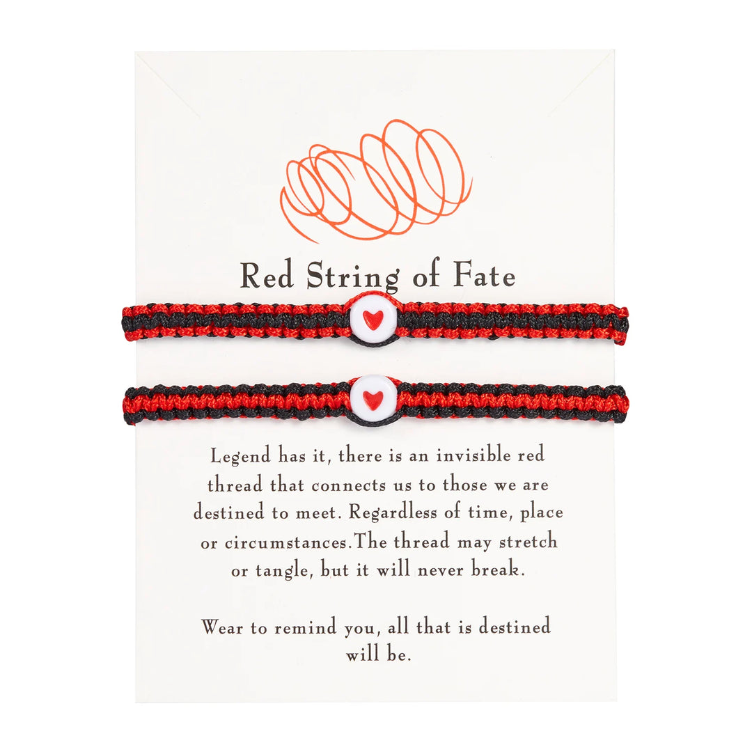 Lucky Red Heart Bracelets – Adjustable Couple Jewelry