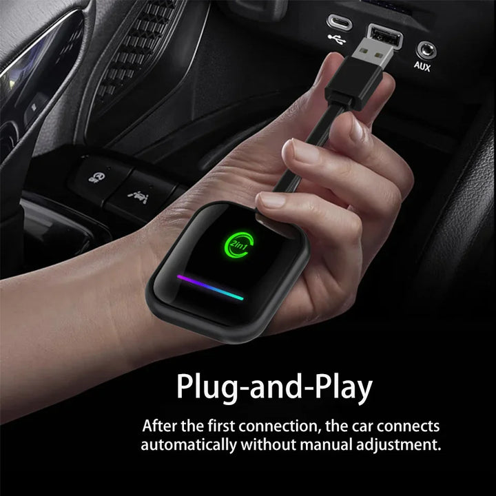 Wireless CarPlay & Android Auto Adapter – Plug & Play