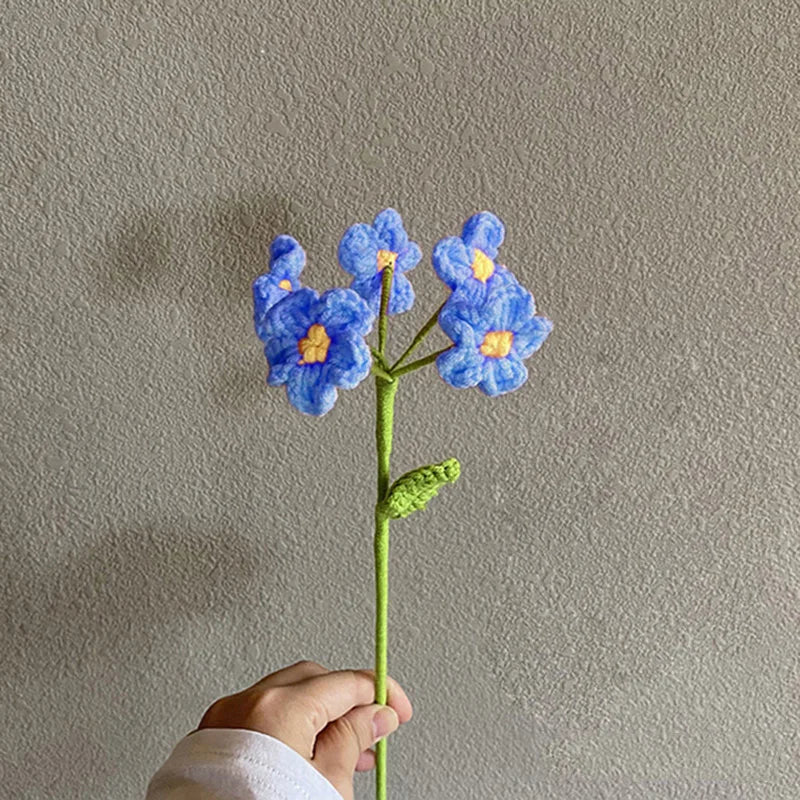 Crochet Forget-Me-Not Flower Bouquet – Handmade Decoration