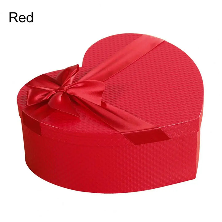 Heart Shape Gift Box with Red Bow – Wedding & Holiday Packaging