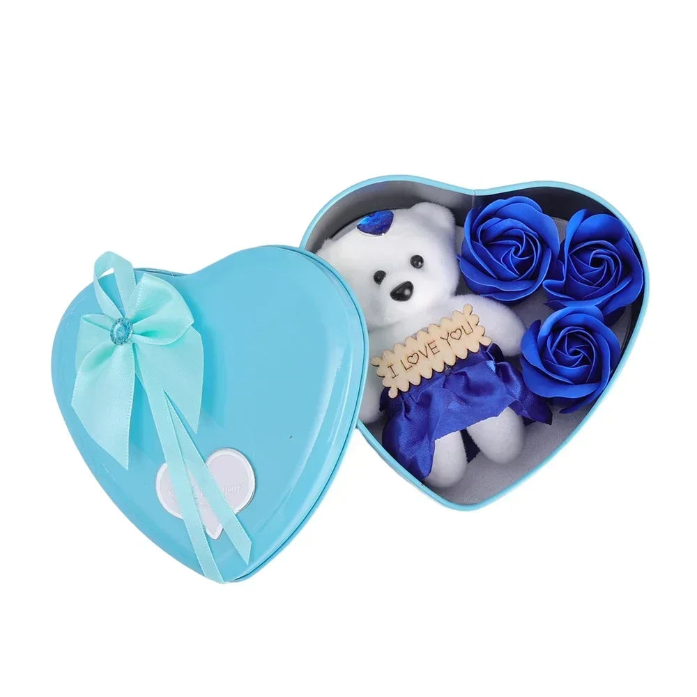 Rose Love Gift Box – Bear Soap & Valentine's Day Decoration