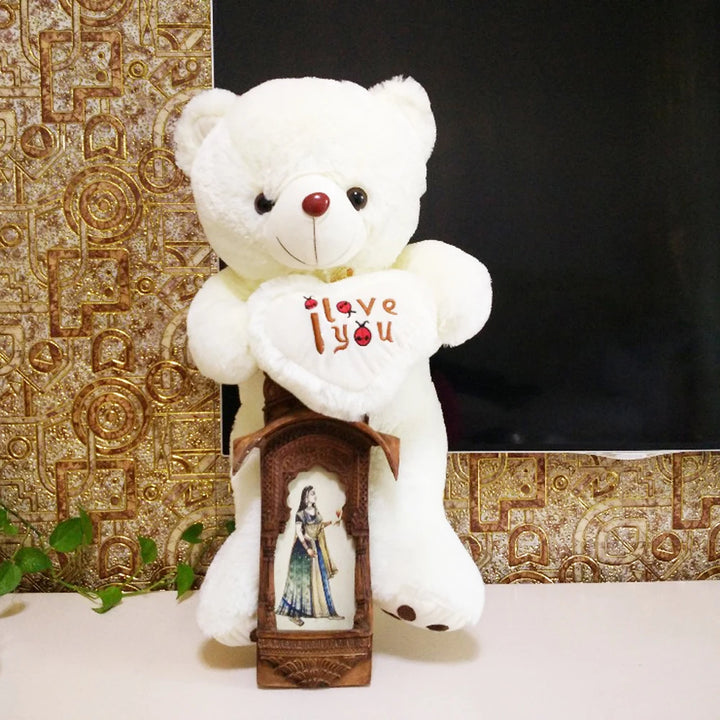 Love Heart Holding Teddy Bear Plush Toy – Lovers & Kids