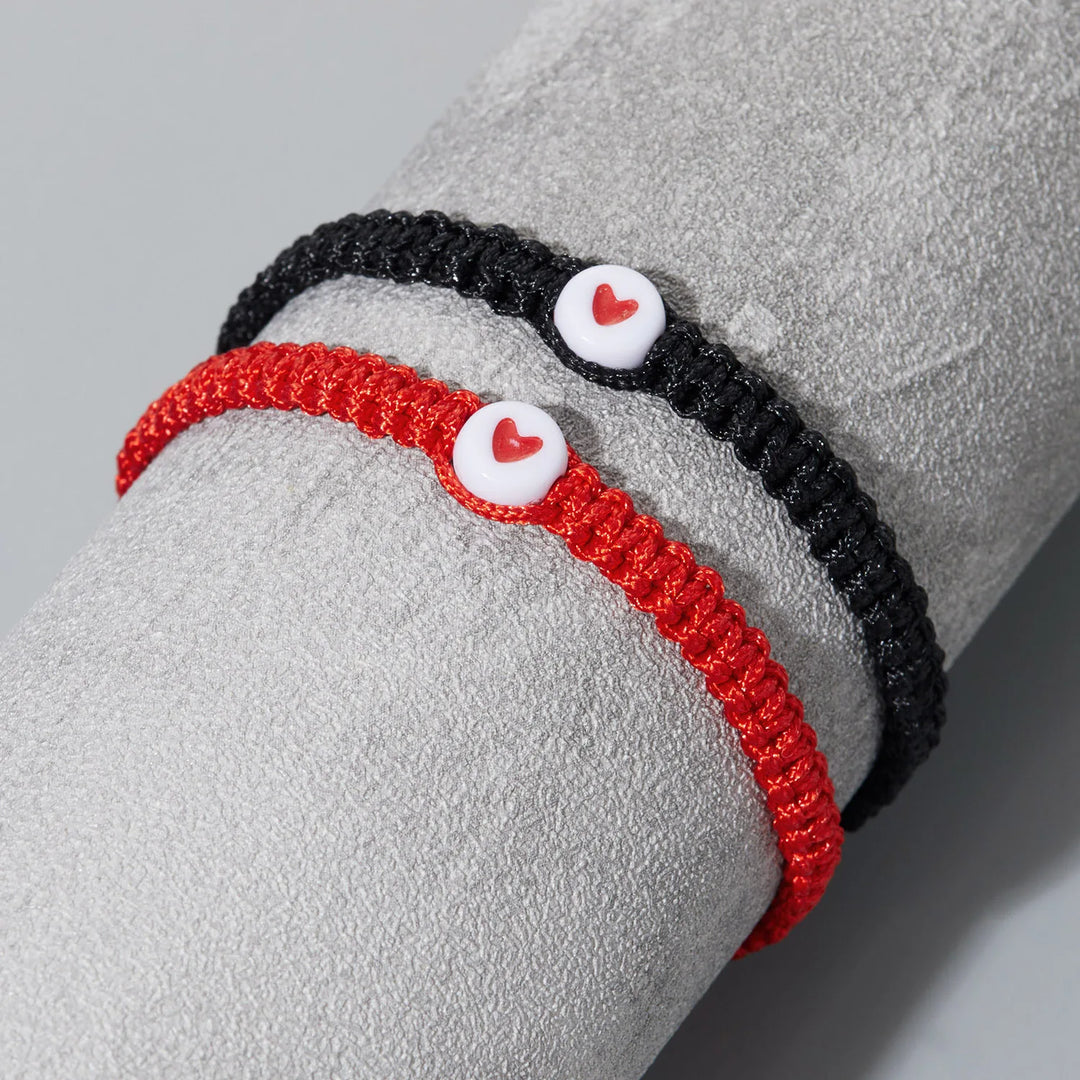 Lucky Red Heart Bracelets – Adjustable Couple Jewelry