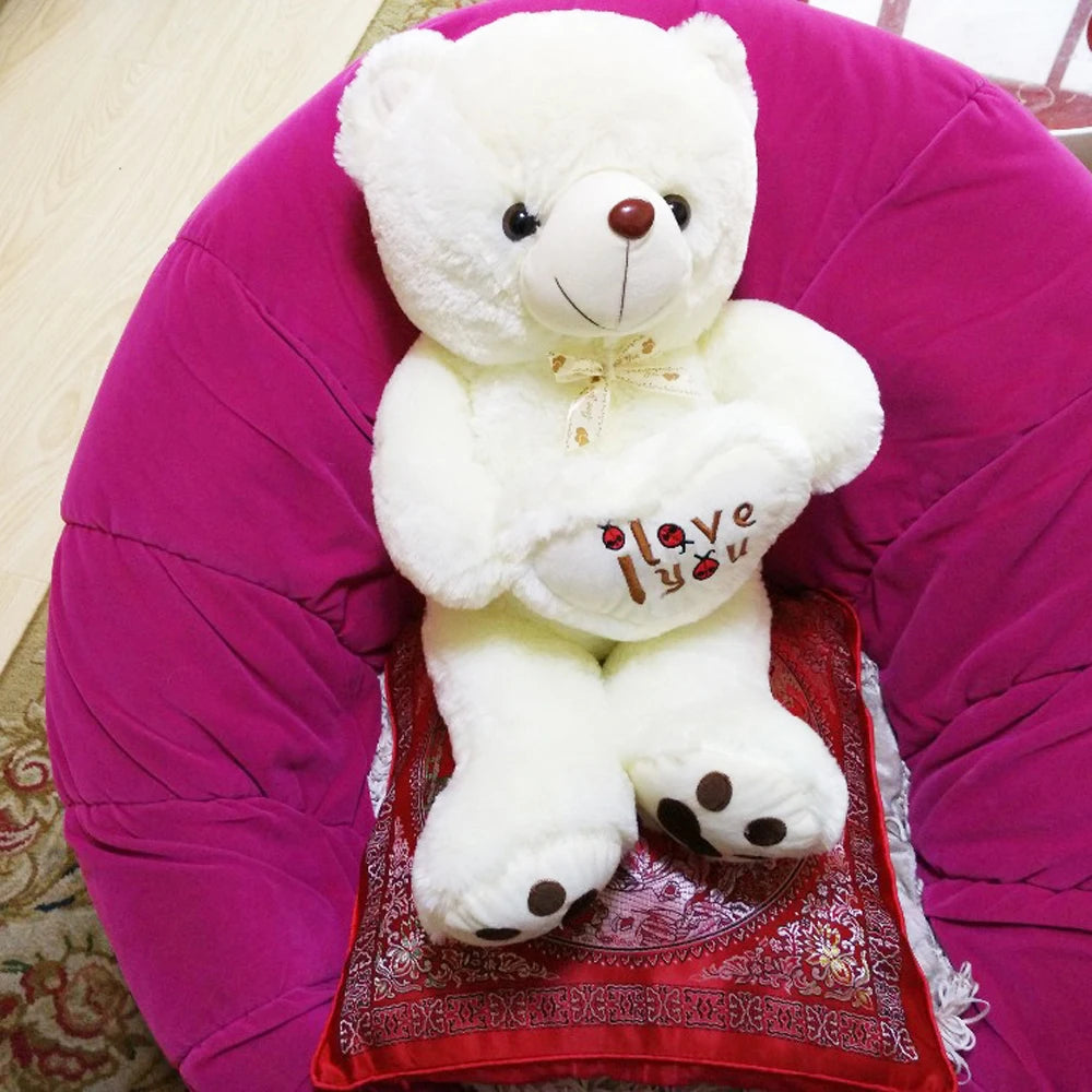 Love Heart Holding Teddy Bear Plush Toy – Lovers & Kids