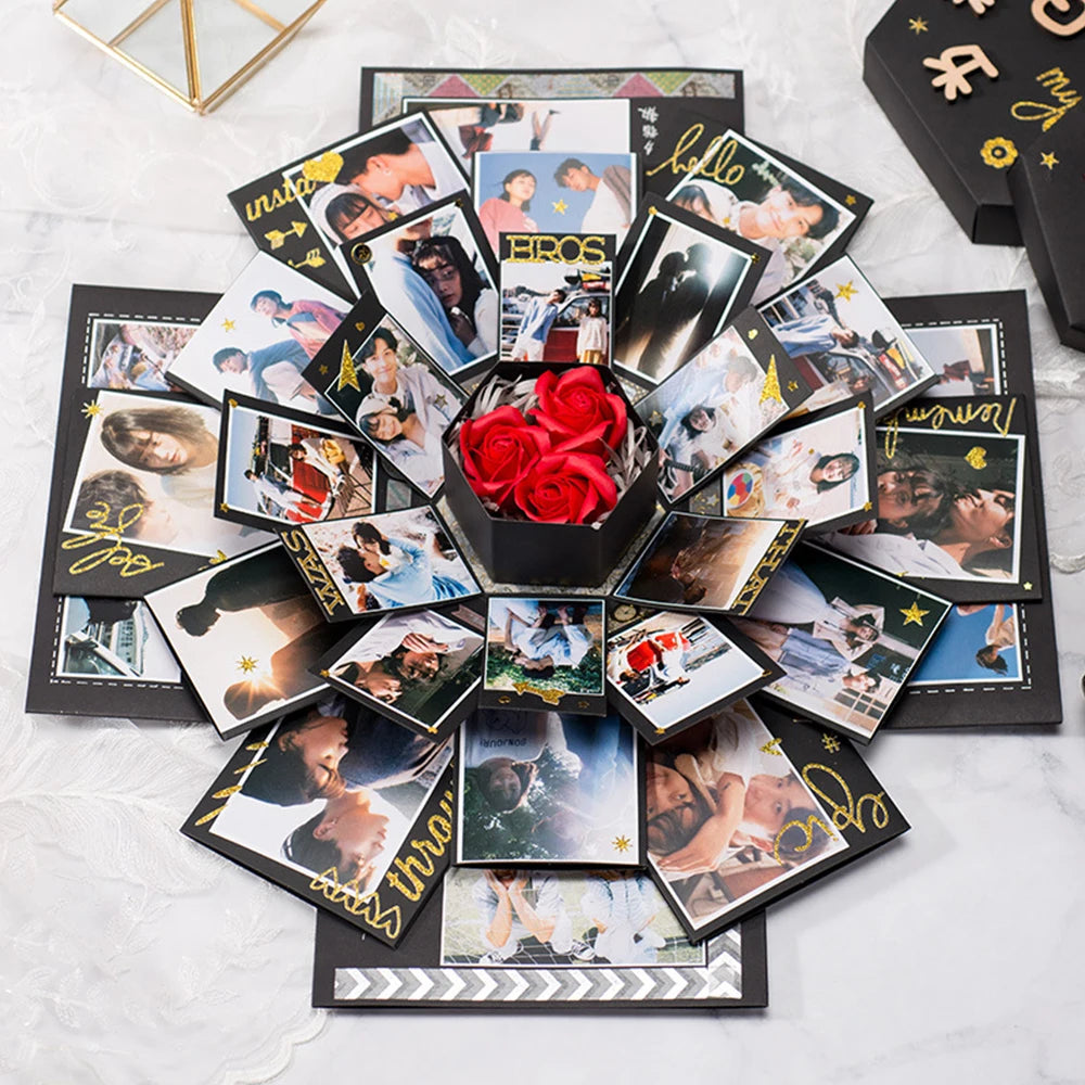 DIY Explosion Photo Album Box – Couple Love Gift