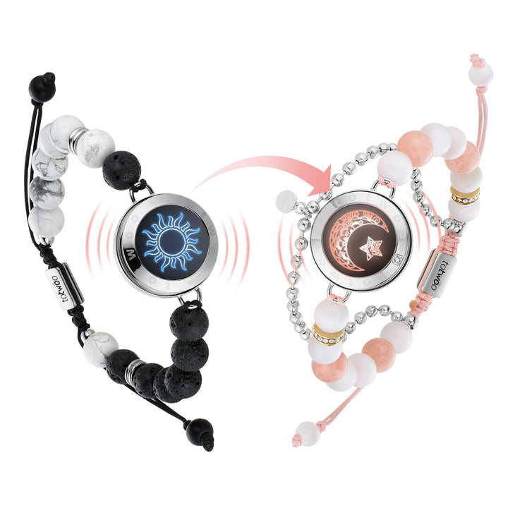 TOTWOO Long Distance Touch Bracelet – Bluetooth Couples Jewelry