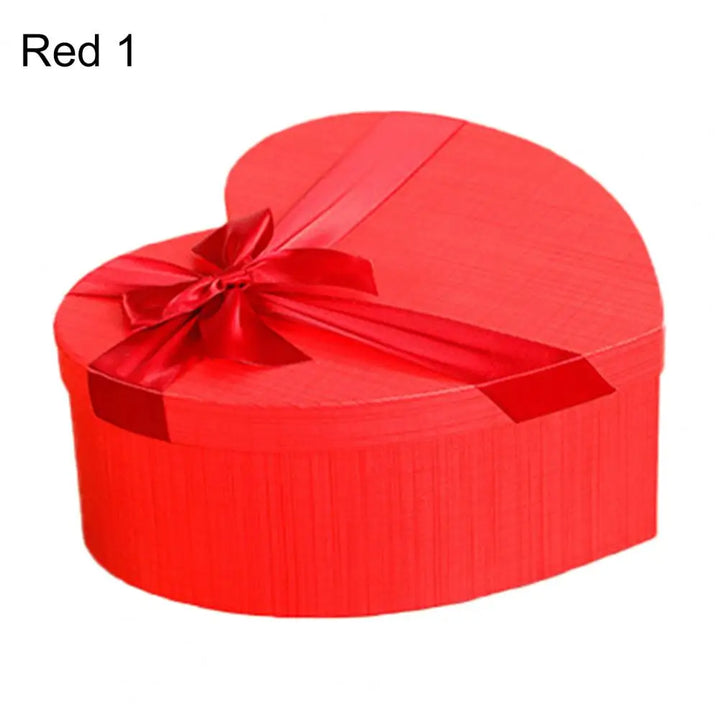 Heart Shape Gift Box with Red Bow – Wedding & Holiday Packaging