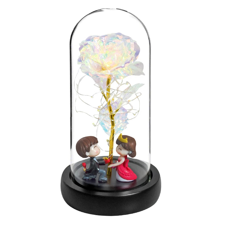 Beauty and the Beast Galaxy Rose – LED Flower Gift for Women