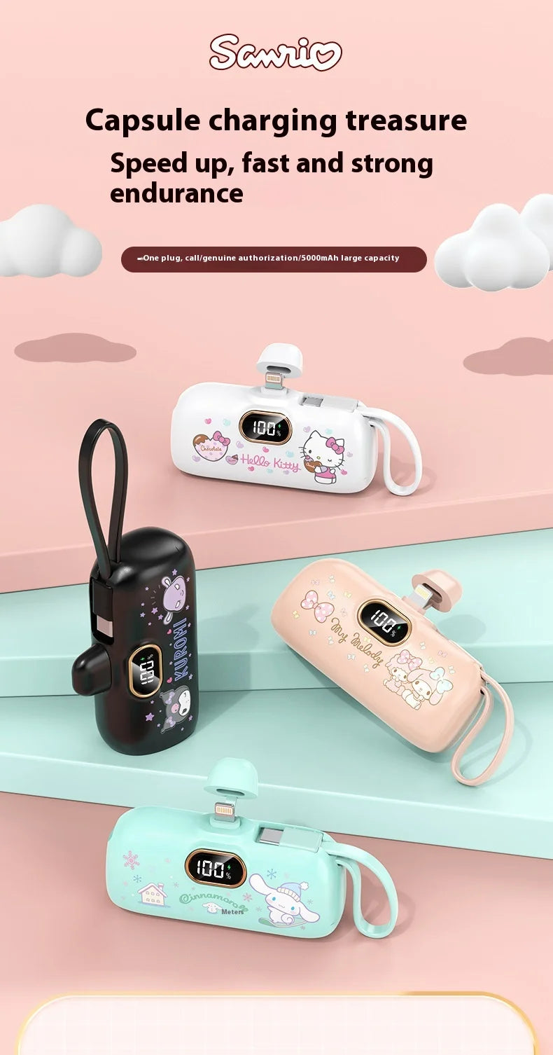 Sanrio Wireless Power Bank – Mini Capsule, Fast Charging