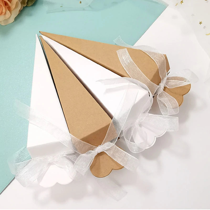 Ice Cream Cone Candy Box – Wedding & Party Favor (20/50/100pcs)