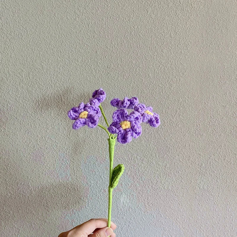 Crochet Forget-Me-Not Flower Bouquet – Handmade Decoration