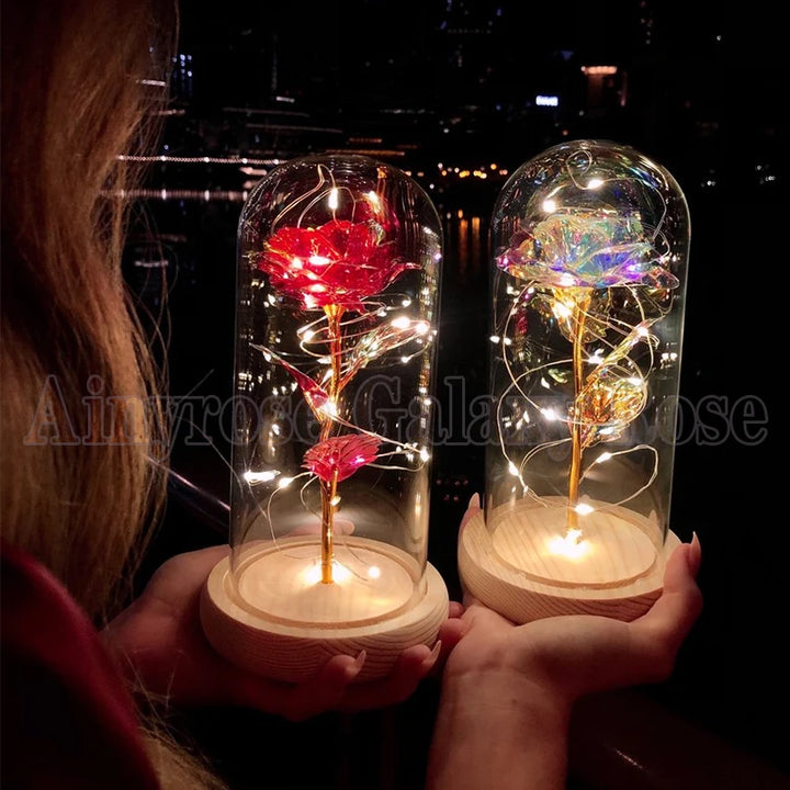 Beauty and the Beast Galaxy Rose – LED Flower Gift for Women