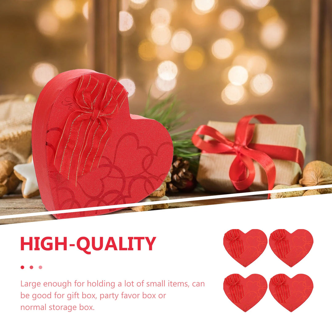 4PCS Heart-Shaped Chocolate Boxes – Wedding & Candy Gift